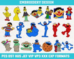 Sesame Street Embroidery Design, Sesame Street Embroidery Design, Sesame Street Embroidery File 1 size