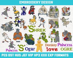 Shrek Machine Embroidery Design, Shrek Embroidery Design, Shrek Embroidery File 1 size
