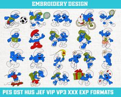 Smurfs Embroidery Design, Smurfs Embroidery Design, Smurfs Mascot Embroidery File 1 size
