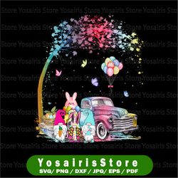 Easter png, Easter truck PNG, Easter bunny sublimation, bunny Clipart, Easter Vintage Truck Clipart , plaid truck png