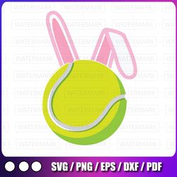 tennis ball easter bunny svg, tennis ball svg files, tennis mom cut files, tennis ball silhouette cut files