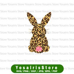 "Easter png, Leopard Easter bunny png, Happy Easter sublimation design, Leopard print rabbit digital file, Easter
