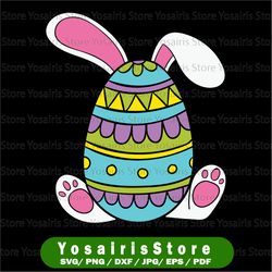 "Easter png, Easter egg wearing Bunny Ears PNG, Easter bunny sublimation, Easter egg Clipart, printable , Easter polk