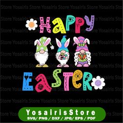 Happy Easter Svg Files, Easter Gnome Svg, Gnome Png, Gnomes Svg, Gnomes Png, Easter Png, Easter Sublimation Designs