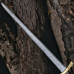 VIKING SWORD Gift Viking Mythology Damascus Steel Custom Handmade
