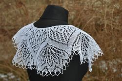 Knitted Lace Collar for women, Vintage lace collar, detashable collar