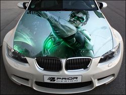 Vinyl Car Hood Wrap Full Color Graphics Decal Green Lantern Sticker