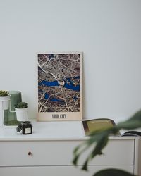 Custom Map Gift, Your City Map, Wood Decor for Home, Wood Map of City, Room Decor, Birthday Gift for Boss, Custom City