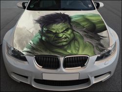 vinyl car hood wrap full color graphics decal hulk sticker