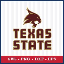 Texas State Bobcats Svg, Texas State Bobcats Logo Svg, NCAA Svg, Sport Svg, Png Dxf Eps File