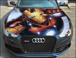 Vinyl Car Hood Wrap Full Color Graphics Decal Iron Man Sticker 4