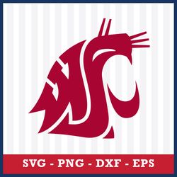 Washington State Cougars Svg, Washington State Cougars Logo Svg, NCAA Svg, Sport Svg, Png Dxf Eps File