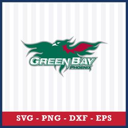 Wisconsin Green Bay Phoenix Svg, Wisconsin Green Bay Phoenix Logo Svg, NCAA Svg, Sport Svg, Png Dxf Eps File