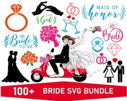 100 BRIDE SVG BUNDLE - SVG, PNG, DXF, EPS, PDF Files For Print And Cricut