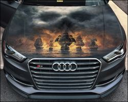 Vinyl Car Hood Wrap Full Color Graphics Decal Pirate Sticker 2