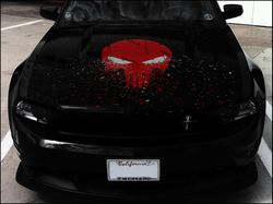Vinyl Car Hood Wrap Full Color Graphics Decal Punisher Sticker