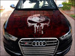 Vinyl Car Hood Wrap Full Color Graphics Decal Punisher Sticker 3