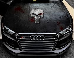 Vinyl Car Hood Wrap Full Color Graphics Decal Punisher Sticker 4