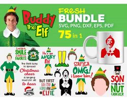 75 BUDDY THE ELF CHRISTMAS SVG BUNDLE - SVG, PNG, DXF, EPS, PDF Files For Print And Cricut