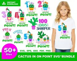 50 CACTUS IN ON POINT SVG BUNDLE - SVG, PNG, DXF, EPS, PDF Files For Print And Cricut