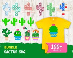 100 CACTUS IN ON POINT SVG BUNDLE - SVG, PNG, DXF, EPS, PDF Files For Print And Cricut