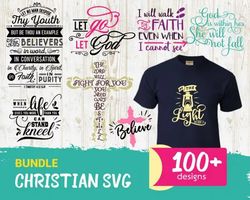 100 CHRISTIAN SVG BUNDLE - SVG, PNG, DXF, EPS, PDF Files For Print And Cricut