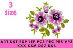 Creative flower embroidery design. Suitable for all embroidery machines