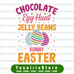 Chocolate Egg Hunt Jelly Beans Bunny Easter Happy easter Cut file, Hoppy Spring, Cute Rabbit, Kids Shirt, Funny Baby