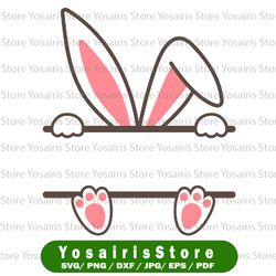 Personalized Name Bunny SVG, Easter SVG, Bunny split svg, Cute Bunny Svg, Bunny Face SVG, Cricut, Silhouette Cut File