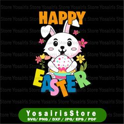 Happy Easter Svg, Kids Easter SVG, Cute Bunny Eggs, Easter Egg, Happy Easter Png, Kids Easter PNG, Svg Files For Cricut