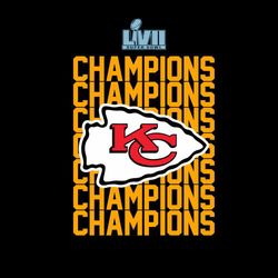 Kansas City Chiefs Champions Super Bowl Lvii Champions Svg