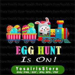 Kids Boys Easter Day Png, Egg Hunt Is On Png, Bunny Ear Train Png, Easter Egg Hunt Png, Easter Png Sublimation Designs