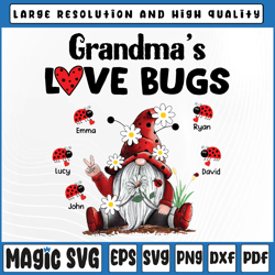Personalized Names Grandma's Love Bugs PNG, Valentine's Day Png, Valentine Day, Digital Download
