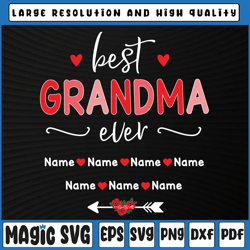 Personalized Best Grandma Ever Svg Png, Gnome Valentine Svg, Valentine Day, Digital Download
