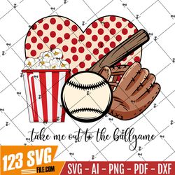 take me out to the ballgame png, baseball clipart, baseball sublimation, digital download, love baseball, cute baseball