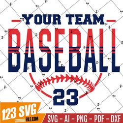Baseball Svg for Team, Baseball Svg Cricut, Baseball Svg Template, Baseball Svg Files, Personalized Svg, Silhouette, Sub
