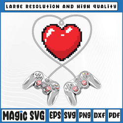 Valentine's Day Video Game Controller Heart Gamer Svg, Funny Gamer Valentine Svg, Valentine Day, Digital Download