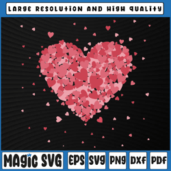 Love Heart Graphic Valentine's Day For Womens Girls Png, Love Heart Valentine Day Png, Valentine Day, Digital Download