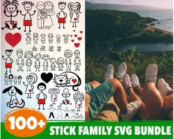 100 STICK FAMILY SVG BUNDLE - SVG, PNG, DXF, Files For Print And Cricut