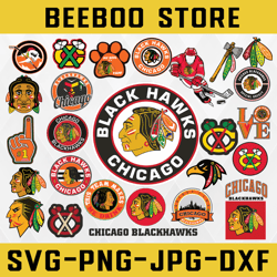 Chicago Blackhawks Bundle SVG, NHL svg, NHL svg, Hockey svg, Sports Svg Instant Download
