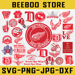 Detroit Red Wings Bundle SVG, NHL svg, NHL svg, Hockey svg, Sports Svg Instant Download