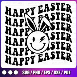 Happy Easter SVG Easter Vector Easter Clipart Easter Cricut Easter Cut File Easter Bunny svg Bunny Ears svg dxf eps png