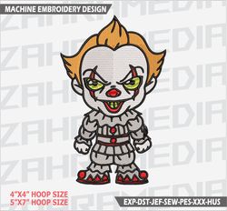 Machine Embroidery Design,Files, Pennywise, INSTANT DOWNLOAD