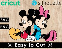 Mickey Mouse Svg Files, Minnie Mouse Png Files, Vector Png Images, Disney Micky SVG Cut File for Cricut, Clipart Bundle