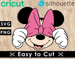 Minnie Mouse Svg Files, Minnie Mouse Png Files, Vector Png Images, Disney Micky SVG Cut File for Cricut, Clipart Bundle