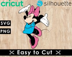 Minnie Mouse Svg Files, Minnie Mouse Png Files, Vector Png Images, Disney Micky SVG Cut File for Cricut, Clipart Bundle
