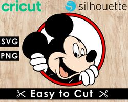 Mickey Mouse Svg Files, Mickey Mouse Png Files, Vector Png Images, Disney Micky SVG Cut File for Cricut, Clipart Bundle