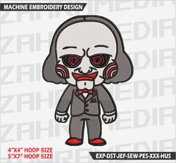 Machine Embroidery Design,Files, billy the puppet , INSTANT DOWNLOAD