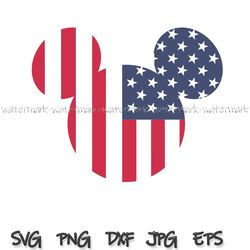 Americana Love Svg, 4th of July Svg, American Flag Svg, 1776 Svg, Patriotic, Memorial Day Freedom, Svg, Png Files For