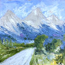 Grand Teton National Park Original Oil painting Wyoming Landscape Art